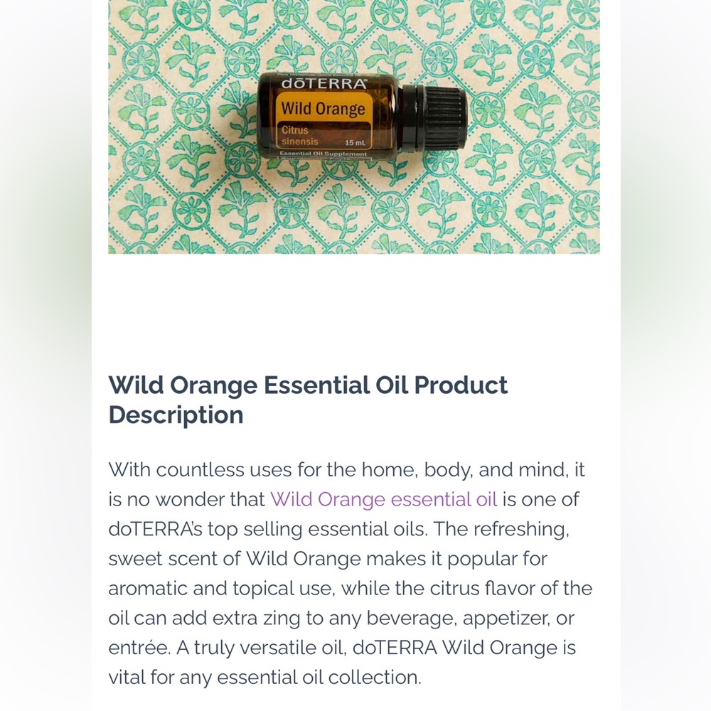 doTERRA Wild Orange & Peppermint Oils (pair). + free samples - Picture 4 of 9